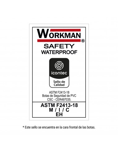 Bota Workman Safety Waterproof Alta